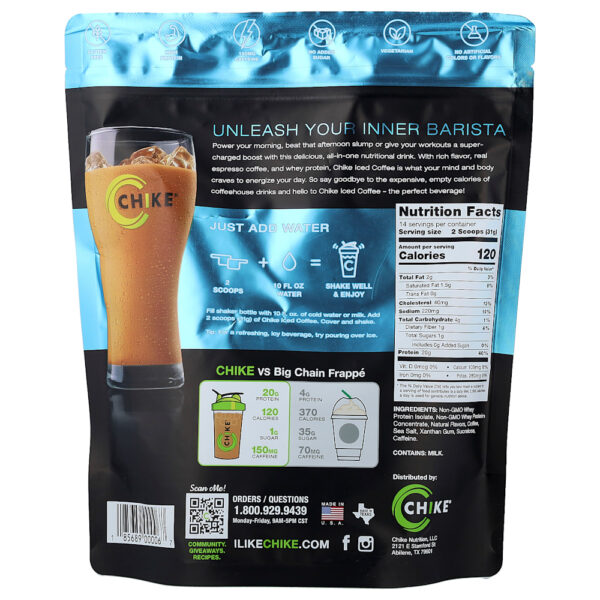 Chike Nutrition - Protein Iced Coffee Café Gelado com Proteína Original 434 g