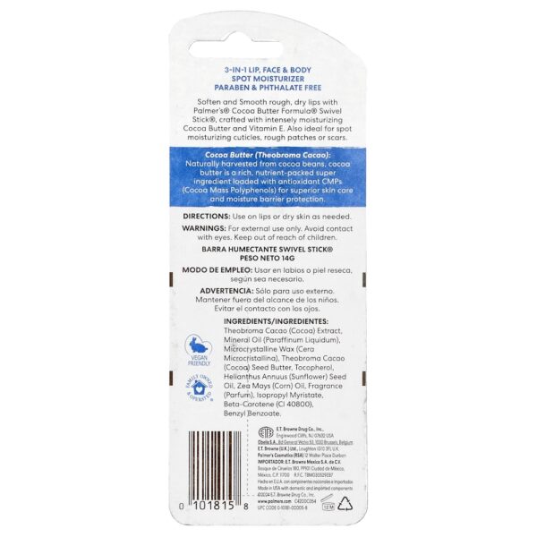 Palmer's - Cocoa Butter Formula com Vitamina E Bastão Giratório 14 g