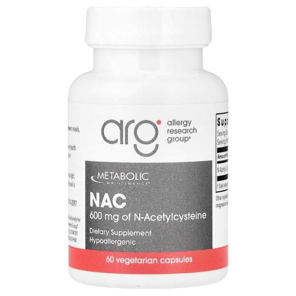Metabolic Maintenance - NAC 600 mg 60 Cápsulas Vegetarianas
