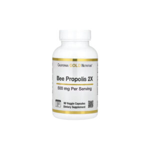 Própolis de Abelha 2X Extrato Concentrado 500 mg 90 Cápsulas Vegetais - California Gold Nutrition
