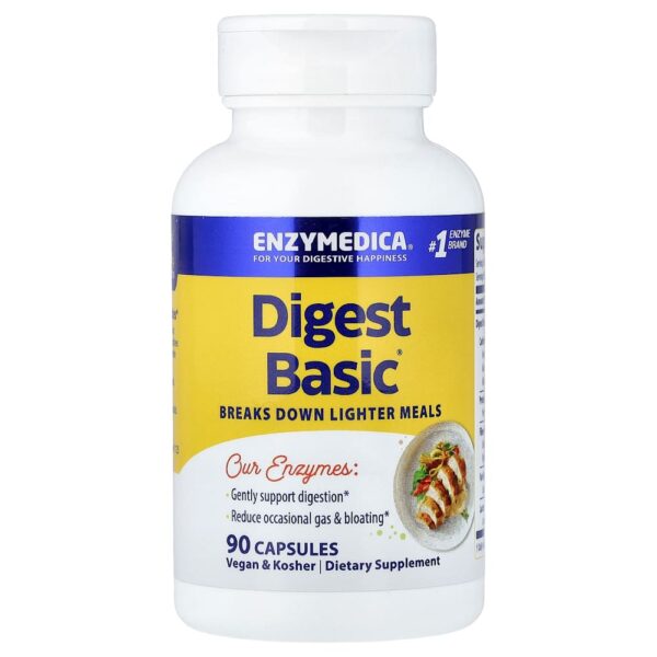 Enzymedica - Digest Basic Fórmula de Enzimas Essenciais 90 Cápsulas