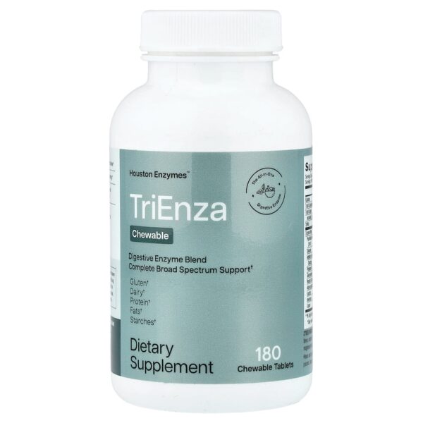 72-22.jpg Houston Enzymes - TriEnza Mastigável 180 Comprimidos Mastigáveis