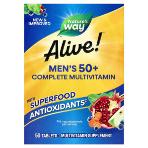 Nature's Way - Multivitamínico Completo Alive! para Homens com Mais de 50 Anos 50 Comprimidos