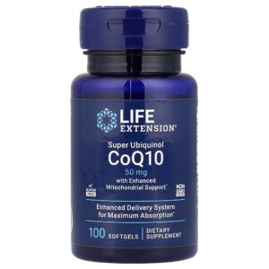 Life Extension - Super Ubiquinol CoQ10 com Suporte Mitocondrial Enriquecido 50 mg 100 Cápsulas Softgel