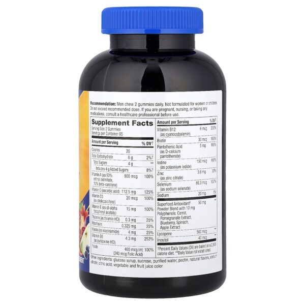 Nature's Way - Alive! Multivitamínico em Gomas para Homens Frutas 130 Gomas