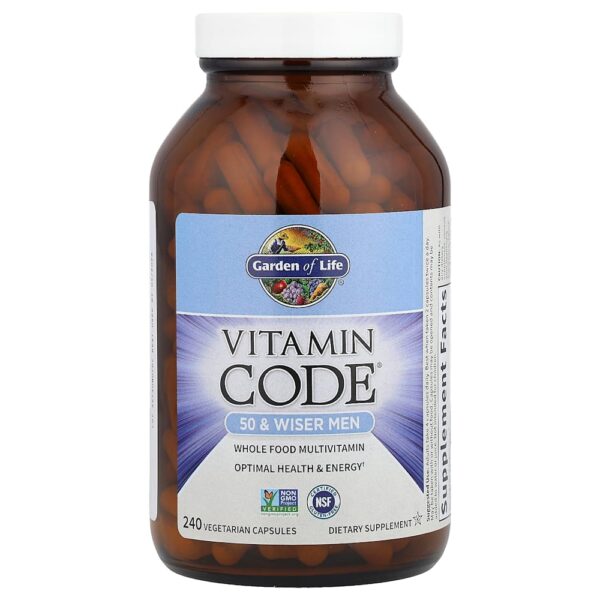 74-24.jpg Garden of Life - Vitamin Code 50 & Wiser Men Multivitamínico Integral 240 Cápsulas Vegetarianas