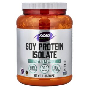 NOW Foods - Sports Isolado de Proteína de Soja Natural e Sem Sabor 907 g