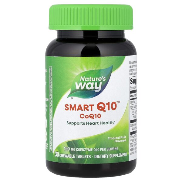 Nature's Way - CoQ10 Smart Q10 Frutas Tropicais 100 mg 30 Comprimidos Mastigáveis