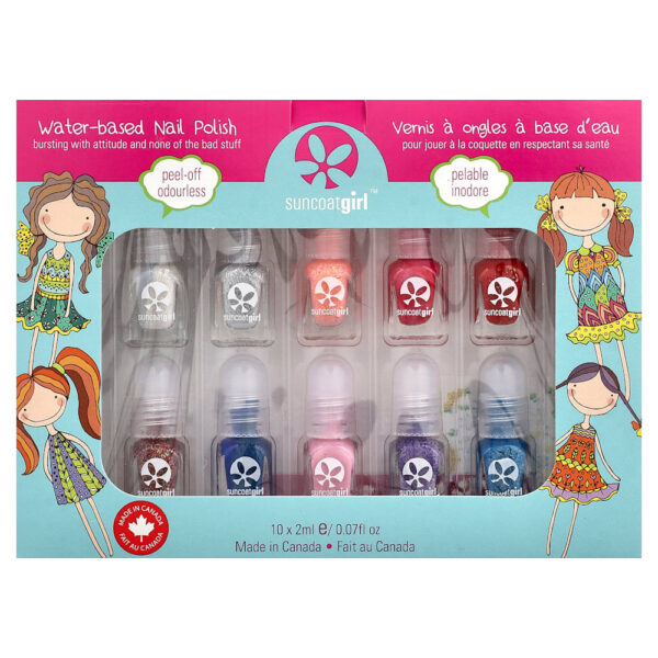 SuncoatGirl - Kit de Verniz para Unhas à Base de Água Flare e Extraordinário Kit com 12 Unidades
