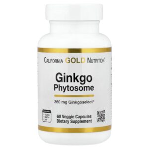 75.jpg California Gold Nutrition - Fitossomo de Ginkgo 360 mg 60 Cápsulas Vegetais