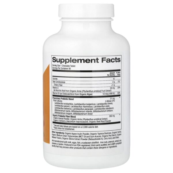California Gold Nutrition - Probióticos para Crianças Frutos Silvestres 5 Bilhões de UFCs 90 Comprimidos Mastigáveis