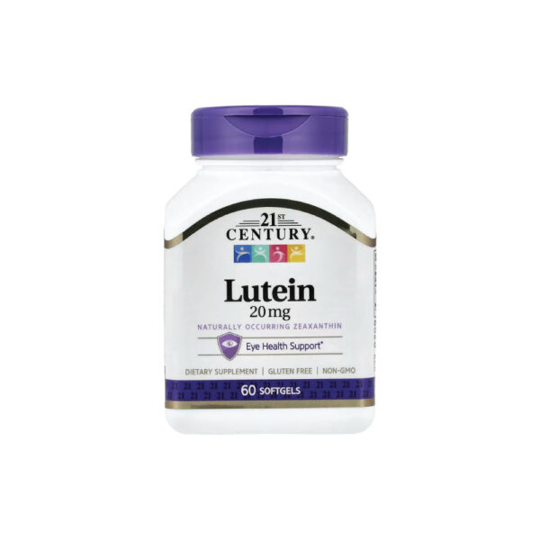 75ecbd564b85411d95bd41952e6544e8-xxff44ujer.jpg Luteína 20mg 60 Cápsulas Softgel - 21st Century