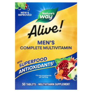 Nature's Way - Alive ! Multivitamínico Completo para Homens de Energia 50 comprimidos