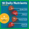 SmartyPants - Men's Organic Multivitamínico e Omegas Framboesa Limão e Uva 120 Gomas