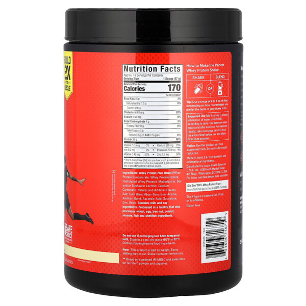 SIXSTAR - 100% Whey Protein Plus Creme de Baunilha 816 g