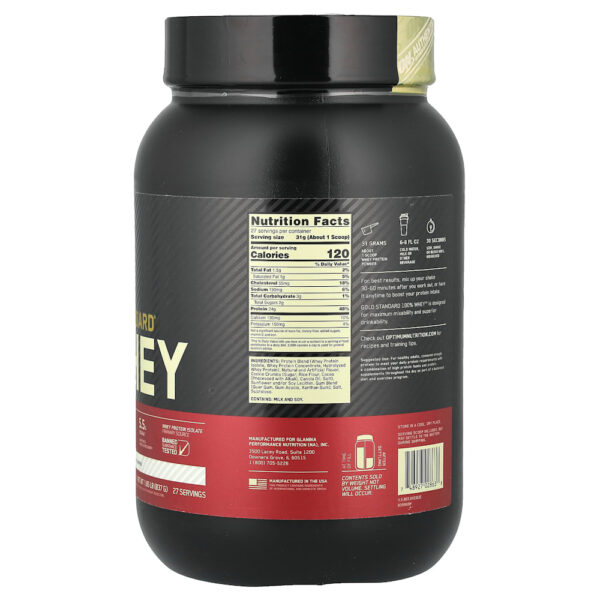 Optimum Nutrition - Gold Standard Whey 100% Cookies e Cream 837 g