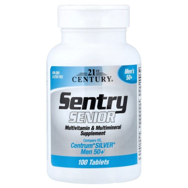 21st Century - Sentry Senior Homens 50+ Suplemento Multivitamínico e Multimineral 100 Comprimidos