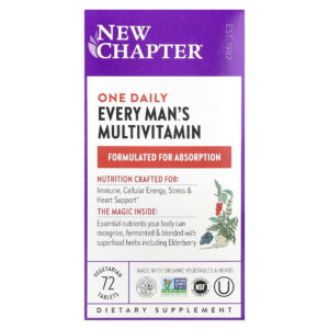 New Chapter - One Daily Every Man's Multivitamínico 72 Comprimidos Vegetarianos
