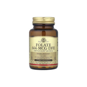 Folato 666 mcg DFE 100 Comprimidos - Solgar
