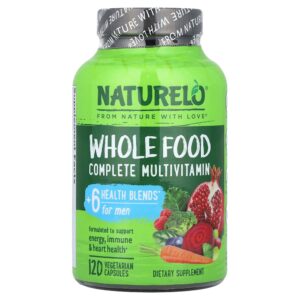 NATURELO - Multivitamínico Completo Integral para Homens 120 Cápsulas Vegetarianas