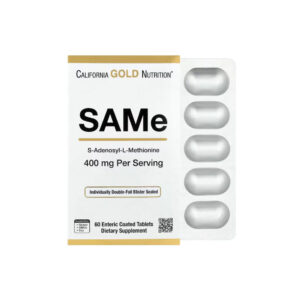 SAM-e (Tosilato de Dissulfato) 400mg 60 Comprimidos com Revestimento Entérico - California Gold Nutrition