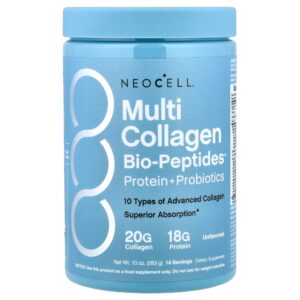 NeoCell - Proteína + Probióticos Bio-Peptides com Multicolágeno Sem Sabor 283 g
