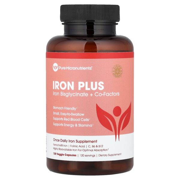 Pure Micronutrients - Ferro Plus 120 Cápsulas Vegetais