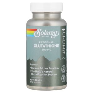 Solaray - Sem limite Glutationa Lipossomal 60 VegCaps (250 mg por Cápsula)