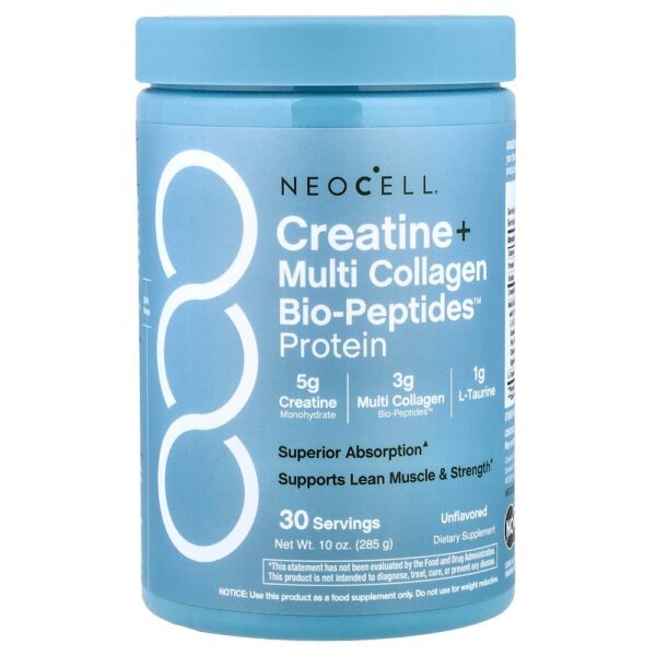 NeoCell - Creatina + Proteína Bio-Peptides de Multicolágeno Sem Sabor 285 g