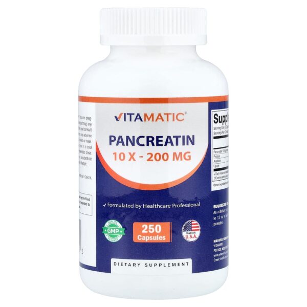 Vitamatic - Pancreatina 250 Cápsulas