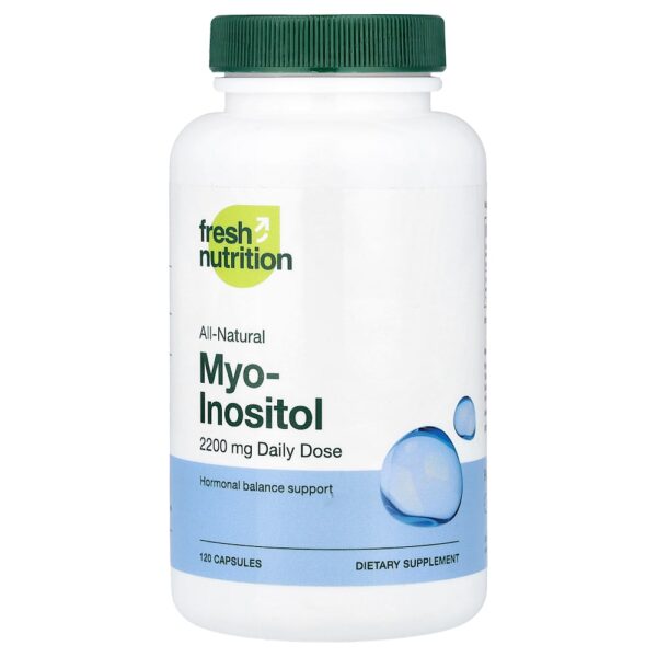 8-129.jpg Fresh Nutrition - Myo-Inositol 120 Cápsulas (550 mg por Cápsula)