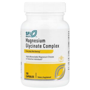 8-139.jpg SFI Health - Complexo de Glicinato de Magnésio 100 mg 100 Cápsulas Vegetarianas (100 mg por Cápsula)