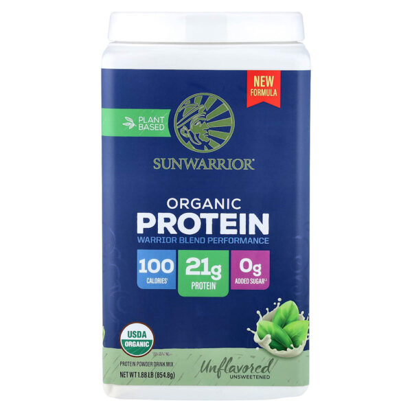 8-171.jpg Sunwarrior - Proteína Orgânica à Base de Plantas Sem Sabor 854,8 g