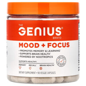 The Genius Brand - Mood + Foco 90 Cápsulas Vegetais