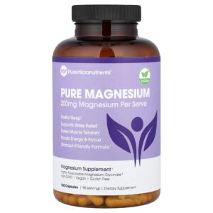 Pure Micronutrients - Magnésio Puro 180 Cápsulas (100 mg por Cápsula)