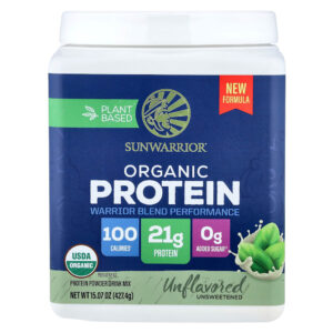 Sunwarrior - Proteína Orgânica à Base de Plantas Sem Sabor 427,4 g