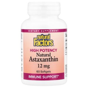 Natural Factors - Astaxanthin Natural 12 mg 60 Cápsulas Softgel