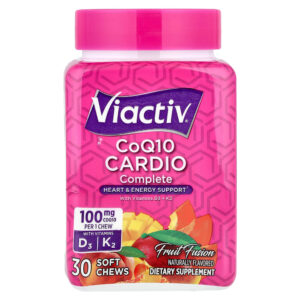 Viactiv - CoQ10 Completo para o Coração com Vitaminas D3 + K2 Fusão de Frutas 30 Cápsulas Mastigáveis