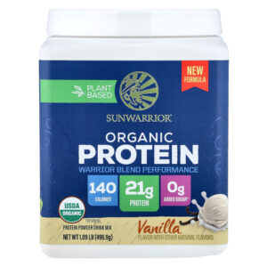 Sunwarrior - Proteína Orgânica à Base de Plantas Baunilha 496,9 g