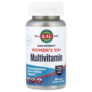 KAL - Multivitamínico para Mulheres Acima de 50 Anos Alta Potência 60 VegCaps