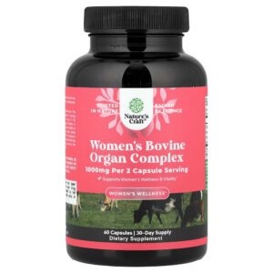 8-230.jpg Nature's Craft - Women's Wellness Complexo de Órgãos Bovinos para Mulheres 60 Cápsulas