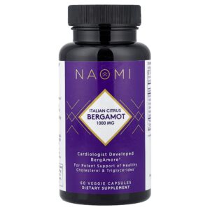 NAOMI - Bergamota Cítrica Italiana 60 Cápsulas Vegetais (500 mg por Cápsula)
