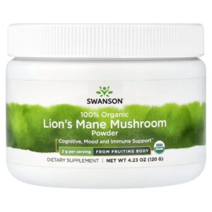 Swanson Vitamins - Cogumelo Juba-de-leão 100% Orgânico em Pó 120 g