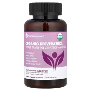 Pure Micronutrients - Resveratrol Orgânico 90 Cápsulas Veganas