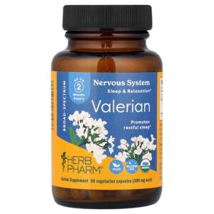 Herb Pharm - Valeriana 300 mg 60 Cápsulas Vegetarianas