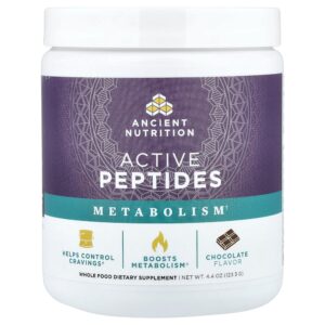 Ancient Nutrition - Peptídeos Ativos Metabolismo Chocolate 123,5 g