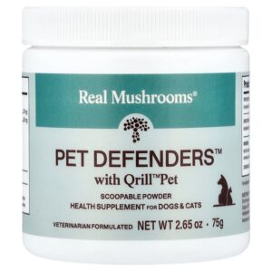 Real Mushrooms - Pet Defenders com Qrill Pet Para Cães e Gatos 75 g