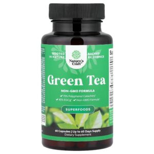 8-351.jpg Nature's Craft - Chá Verde 60 Cápsulas (500 mg por Cápsula)