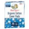 MaryRuth's - Organic Cotton Cover Pads Super Long Overnight with Wings Heaviest Flow 10 Count