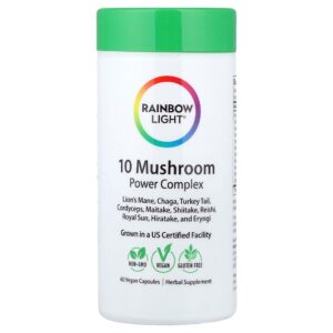 8-360.jpg Rainbow Light - 10 Complexo de Potência de Cogumelos 60 Cápsulas Veganas